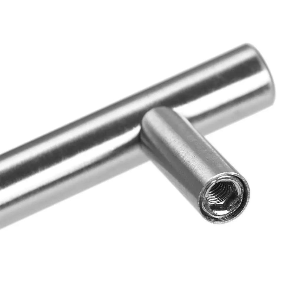 1Pc Cupboard Useful Hardware Furniture Component Drawer Wardrobe Pulls Door Knobs T-Bar Handle  Stainless Steel  Knobs