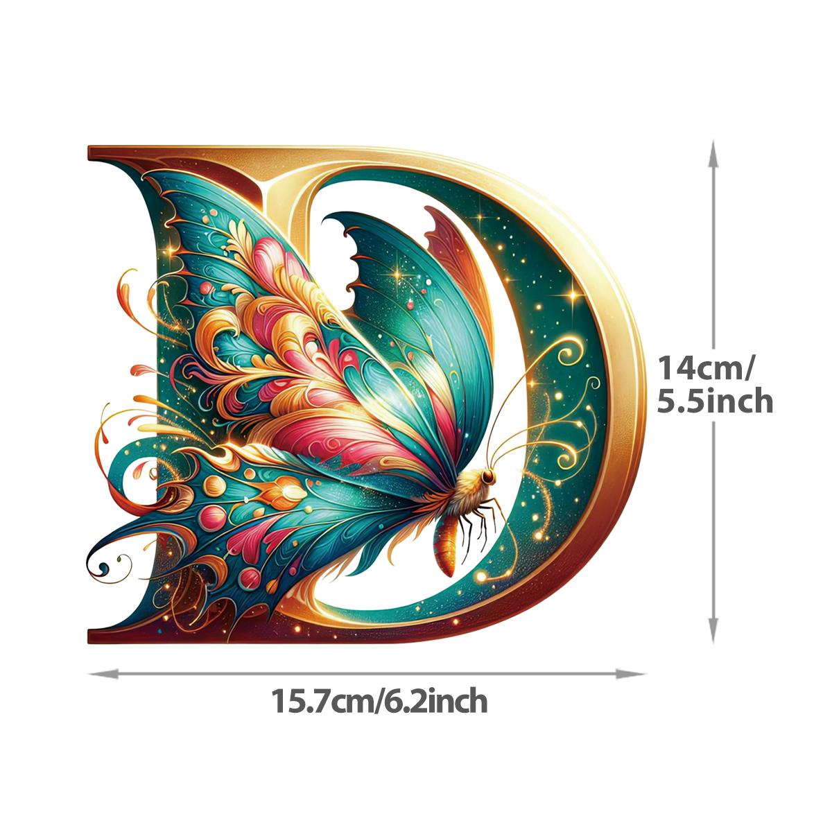 

DTF нашивки на одежду бабочка с буквами А-Я новый моющийся аксессуар для одежды с теплопередачей, нашивка «сделай сам» с индивидуальным логотипом