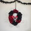 Halloween Skull Wreath Gothic Garland Creepy Decor For Home Front Door And Window Wall Window Ambiance Decor Halloween Wreath
