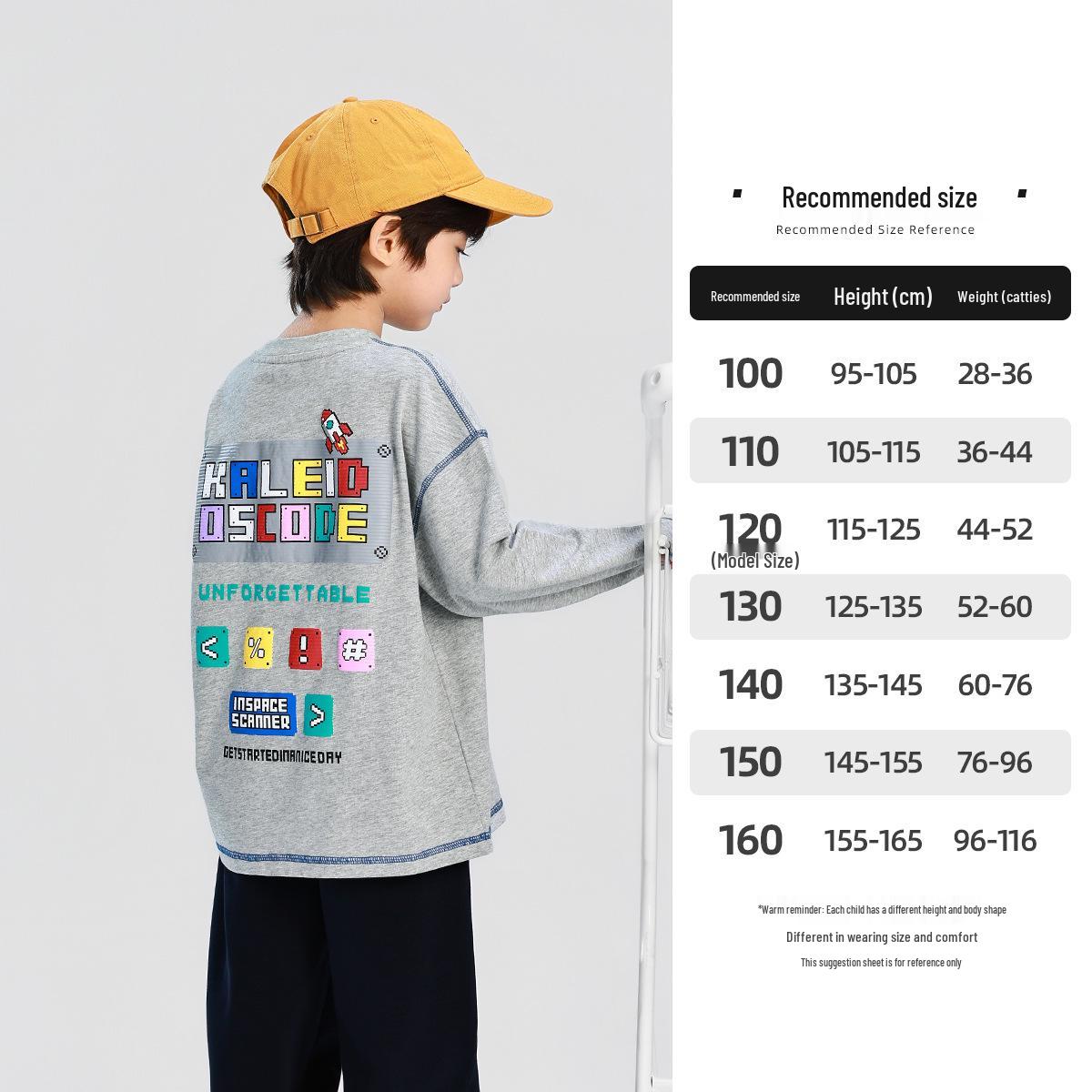 

2025 Autumn New Style Boys Long-Sleeve Cotton Shirt 140 cm