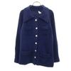 MONTGOMERY WARD 70er Jahre Vintage Langarm Strickjacke 36 Marineblau Damen Gebraucht