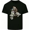 Scooter Skull Motorcycle Biker MOD Retro Graphic T-Shirt Men's Tee S-5XL