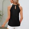 Women Summer Sleeveless Sequin Solid Color Slim Fit Vest Top