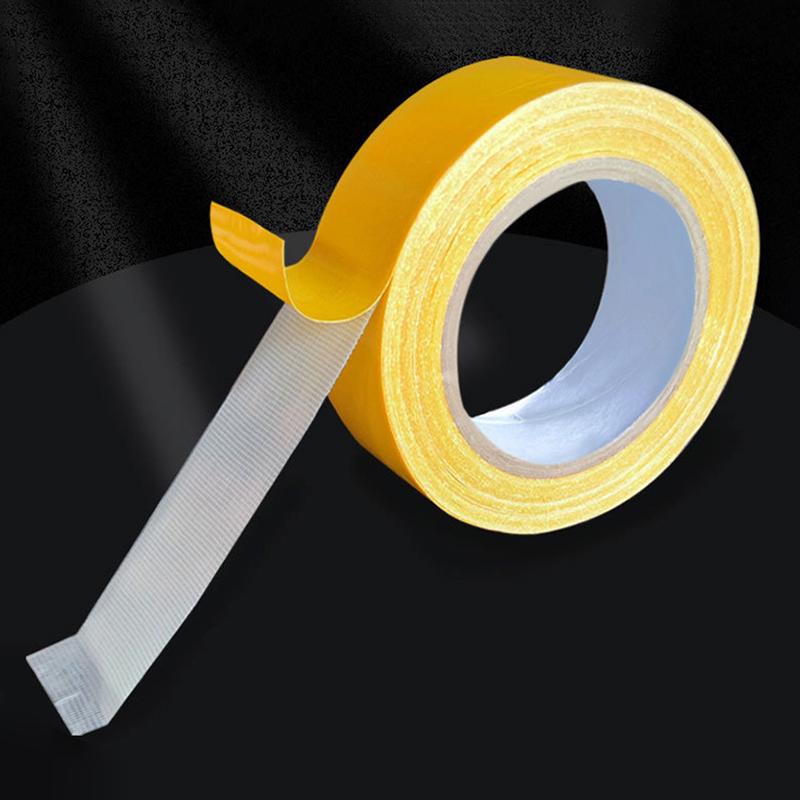 5M Double Sided Cloth Base Tape Translucent Waterproof Super Traceless Cloth Base Tapes High Viscosity Carpet Adhesive