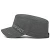 Men's Sunshade Sunscreen Outdoor Flat Top Hat Embroidered Letter Cap Military Caps Army Visors Hat Training Cadet Caps