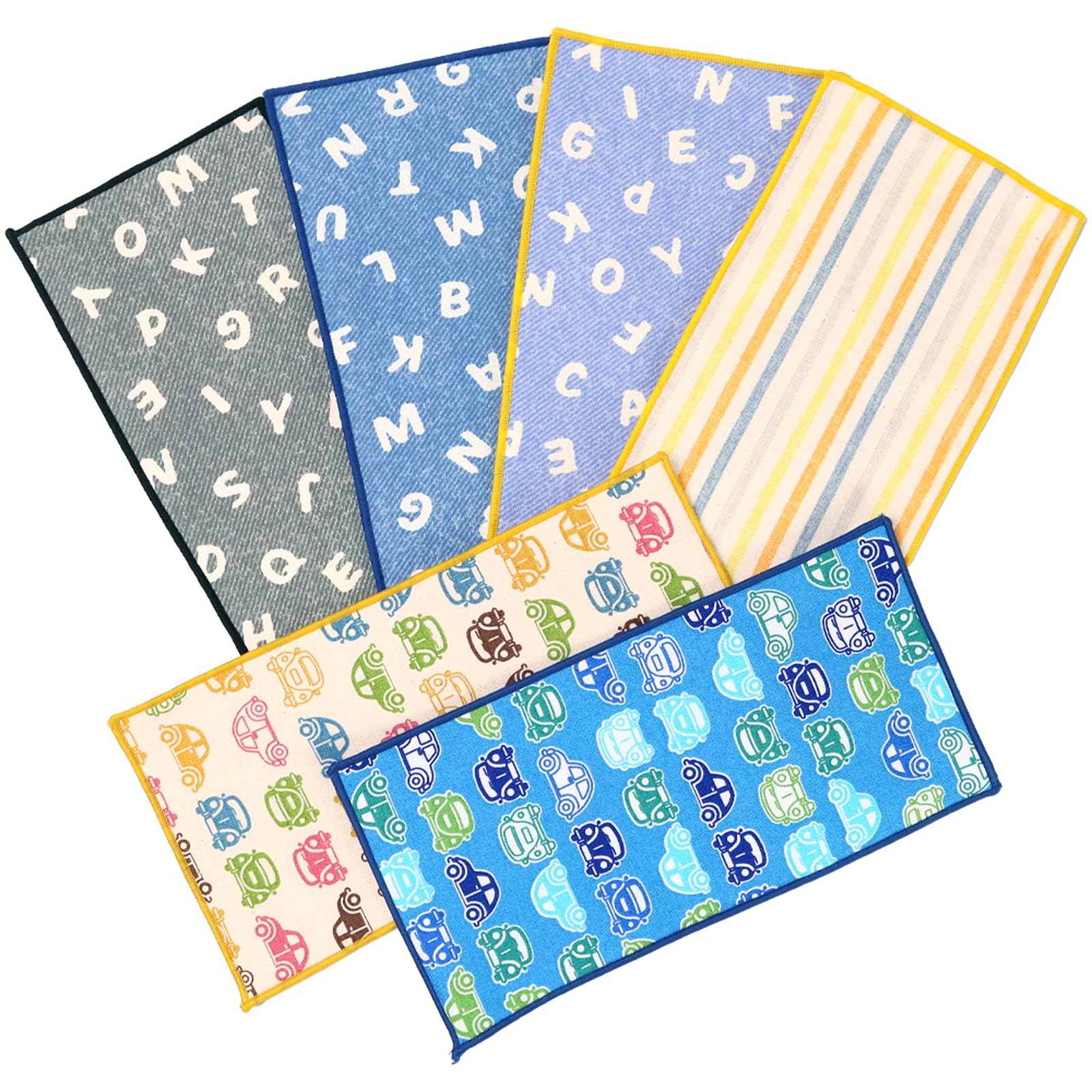 

Half Set of 6 in Gauze Handkerchiefs with Cute Car Set [cluster] Kids Handkerchiefs, [Made Japan] Patterns, Y-Car