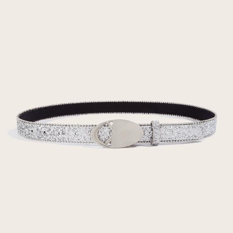 Modern Women Jeans Belt Round Buckle Punk Belt Impressive Style for Beach