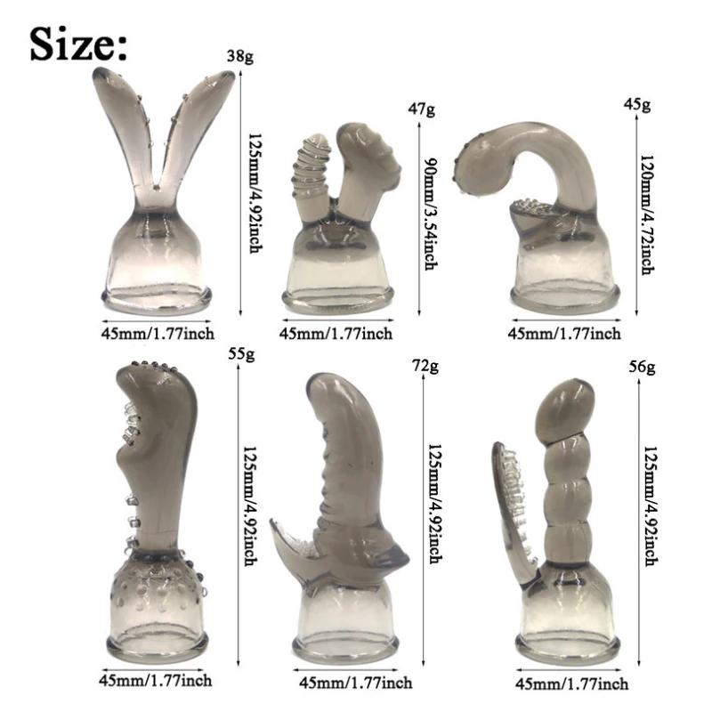 G-Punkt Stimulieren Vibrator Kopfhülle Erotisches Zubehör AV Stab Kopfkappe Magic Wand Aufsatz Erwachsenen Sexspielzeug für Frauen Massagegerät