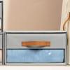 1pc Foldable Storage Drawer Stackable Wardrobe Organizer Bedding Storage Box with Handle Clothing