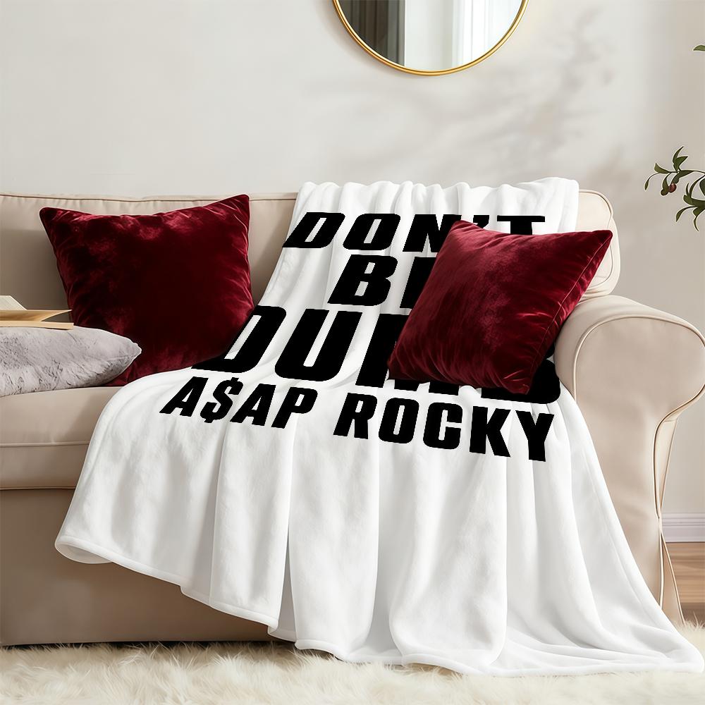 A-ASAPS-ES R-RockyS-ES Dont Be Dumb Blanket Soft Warm Furry Throw Super Kids Toys Bed Sofa Car Cradle