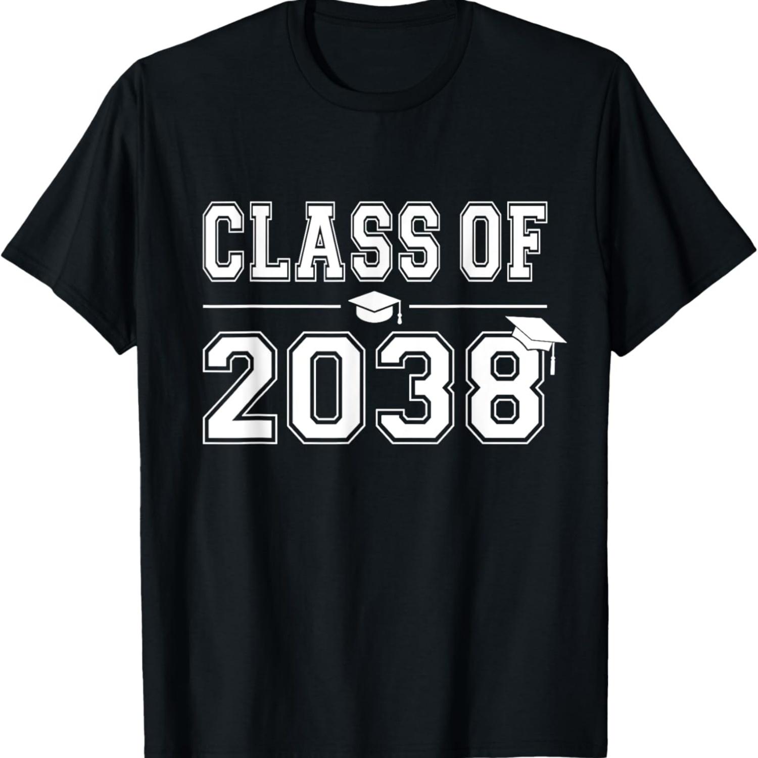 

Class of 2038 Grow With Me First Day of School Graduation T-Shirt XXXXXL чорний
