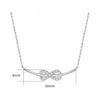 Accessories New 925 Sterling Silver Love Infinite Necklace Women's Niche Design Personalized Bow Neck Chain ins