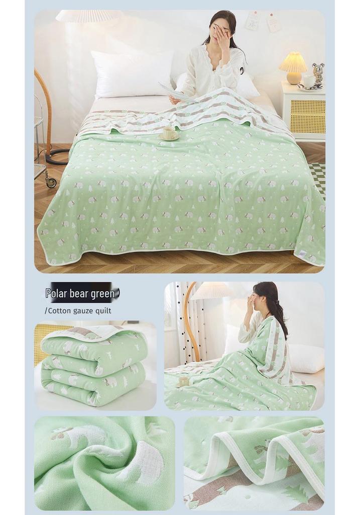 Premium A-grade Pure Cotton 6-Layer Gauze Comforter & Nap Blanket