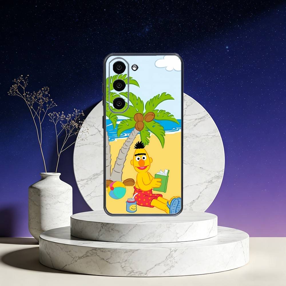 Sesame S-Street Cookie Elmo Phone Case For Samsung Galaxy A73,A72,A71,A70,A53,A52,A51,Others Soft Black Cover