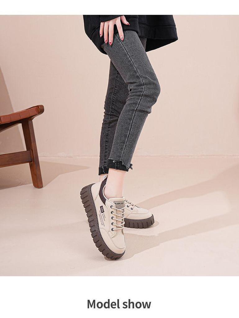 Spring 2025 Women's Trendy Dad Shoes: Versatile, Thick-Soled, Height-Increasing Casual Sneakers