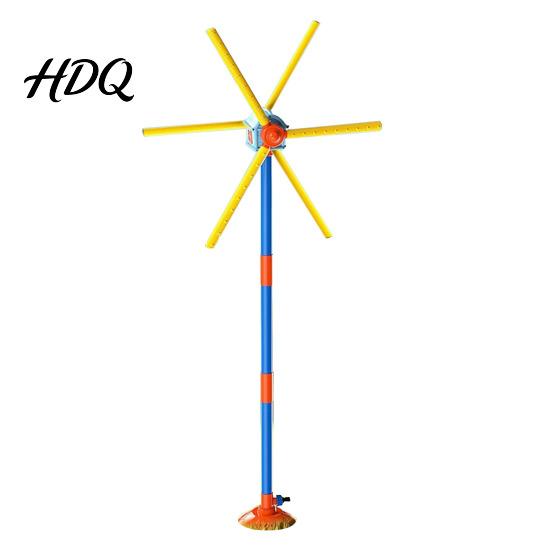 Summer Outdoor Fun Toy Windmill Sprinkler for Kids 360-degrees Spinning Water with 6 Blades And Splash Park 54 Nozzles Universal Hose Connection