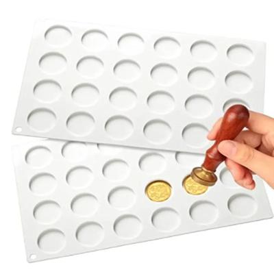 1pc Wax Seal Stamp Mold 4/12/24 Round Silicone Mat DIY Crafts Wax Seal Mat Tool French Mousse Cake Baking Tools