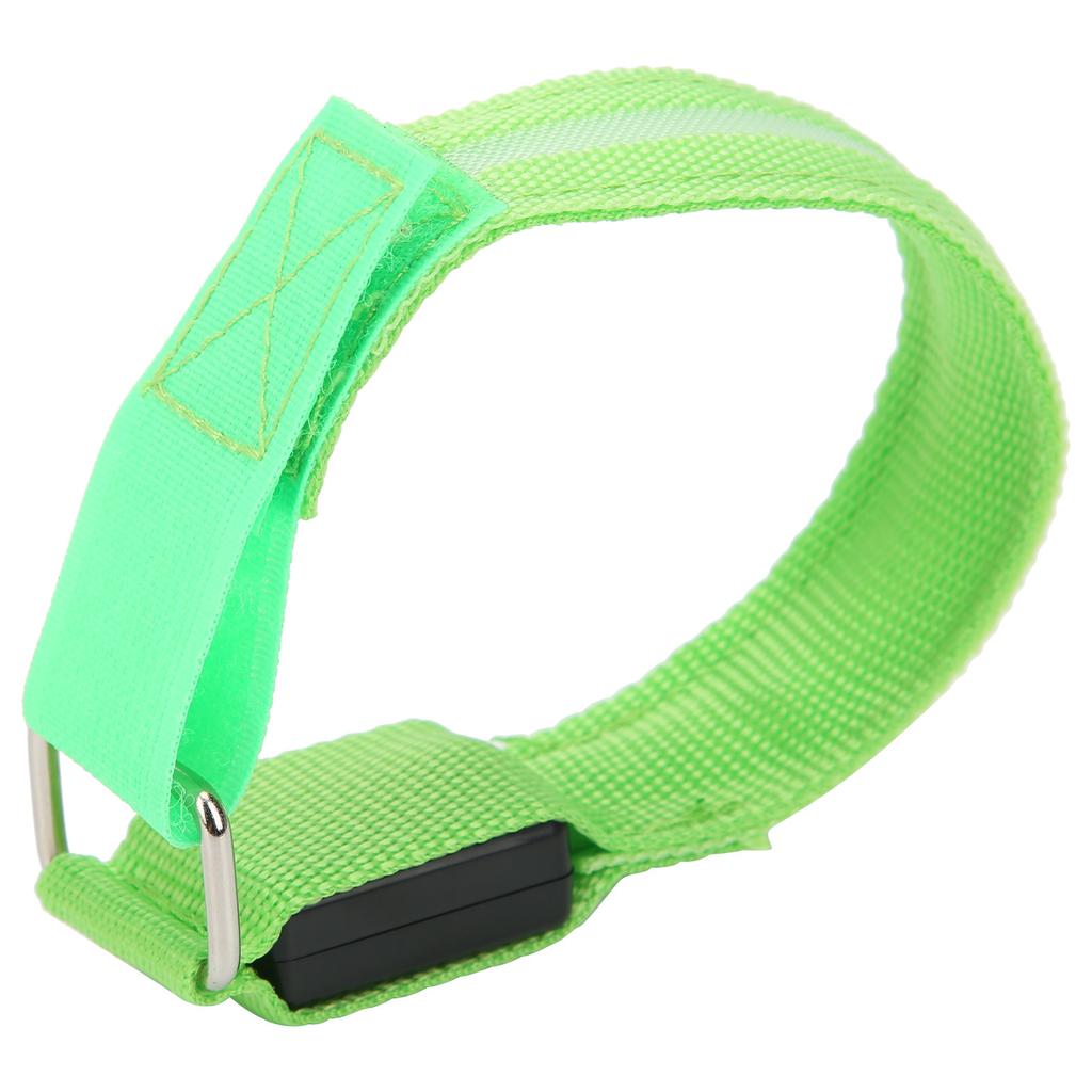 Outdoor Running LED Armband Adjustable Flashing Wristband Cycling Light Up BraceletGreen