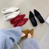 2025 Spring and Autumn New Fashion Women's Shoes Wool Pointed Flat Comfortable Versatile Comfortable Plush Shoes