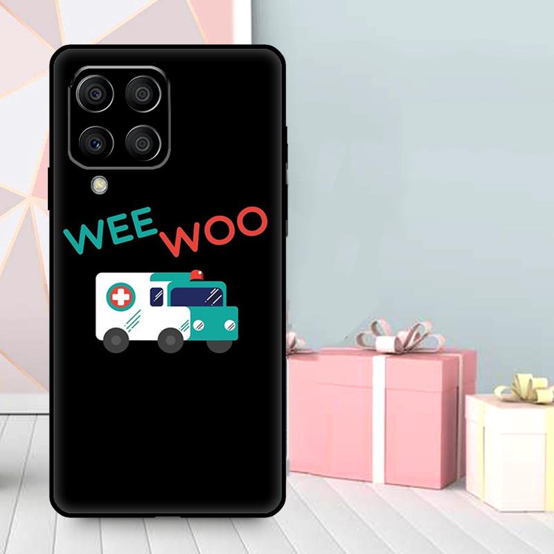Wee Woo Ambulance Case For Samsung Galaxy M06 M11 M31 M14 M34 M54 M12 M32 M52 M15 M13 M16 M36 M56 M53 M35 M55
