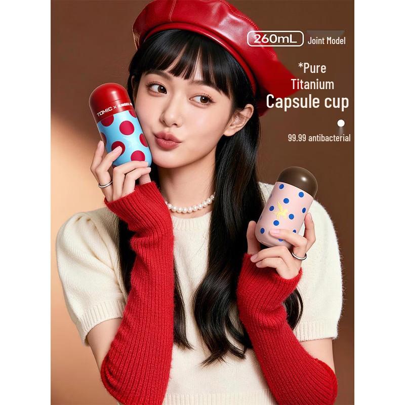 TOMIC Designer Pure Titanium Insulated Egg Water Bottle