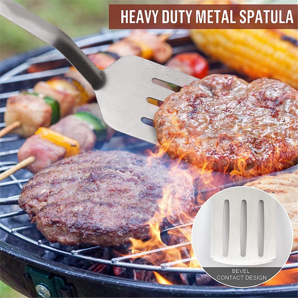 

2026 New Stainless Steel Grill Tool Set, Barbecue Fork Tongs, Grilling Spatula, Portable Multifunction BBQ Grill Tool China Mainland