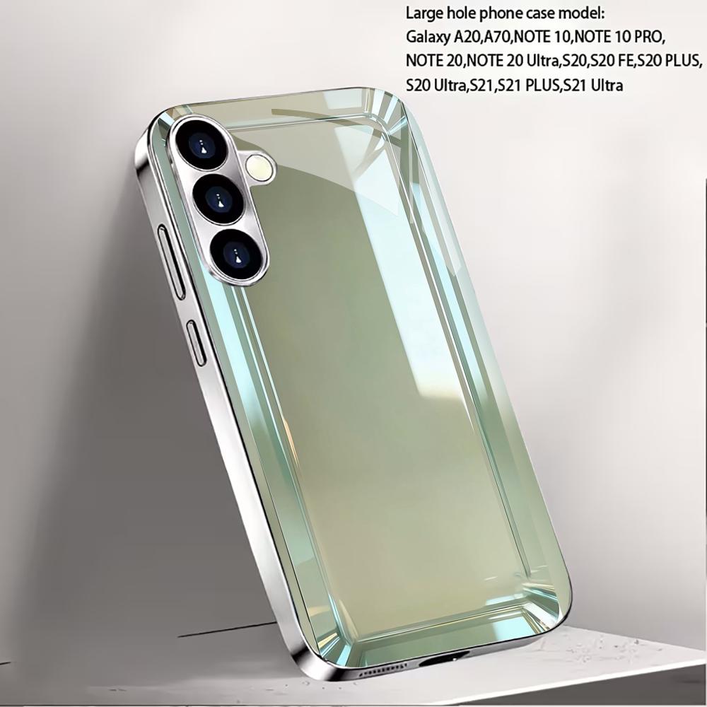 Atmosfera Fashion Semplicità Vetro Galvanizzato di Alta Gamma Custodia per Telefono per Samsung Galaxy S26 S25 S24 S23 S22 S21 FE,Ultra,Plus