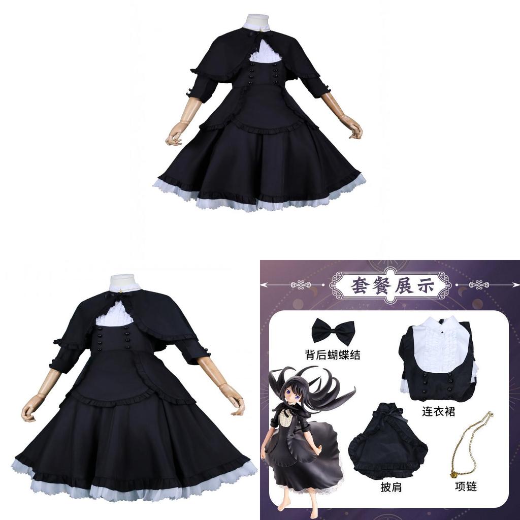 Puella Magi Madoka Magica Akemi Homura Cosplay Dress With Polyester Fabric For Anime Role Play