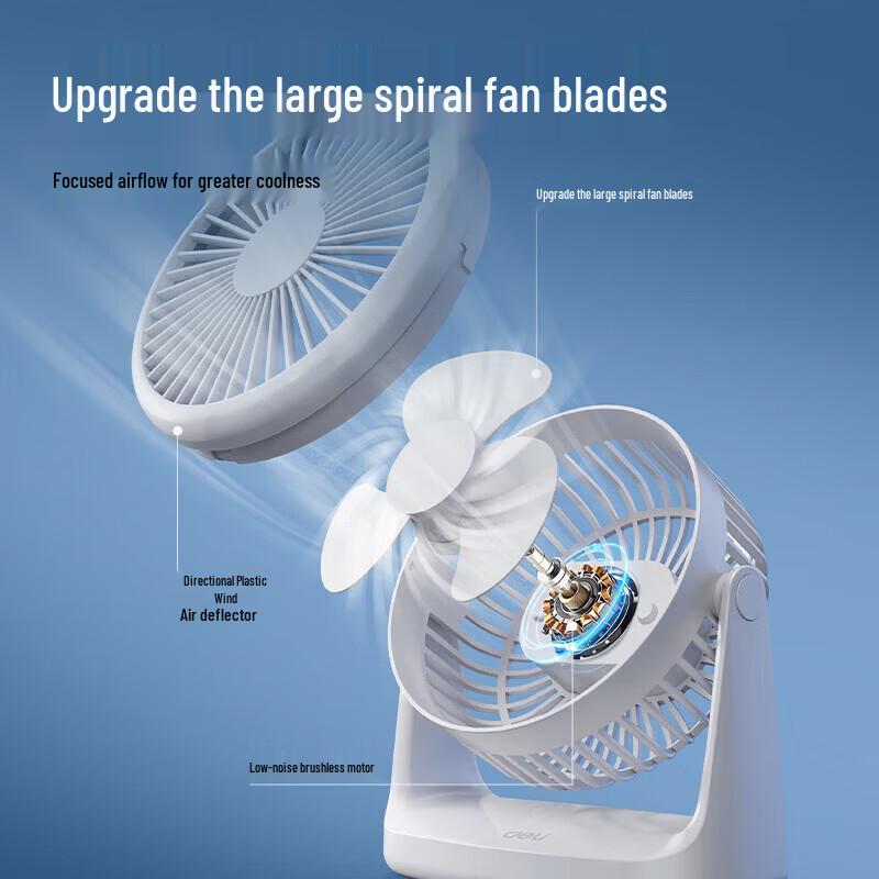 Deli Portable USB Desk & Clip Fan