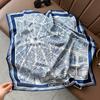 Silk scarf 71 * 71 imitation silk square scarf Korean atmosphere neck silk scarf flower pattern flower polka dot scarf