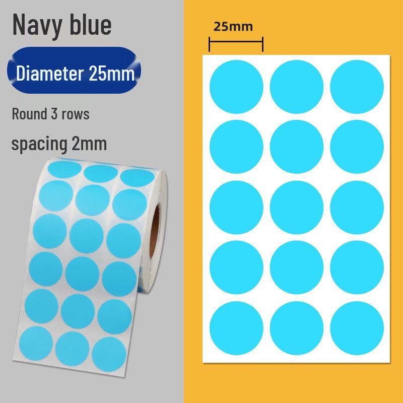 

Папір для самоклеючих етикеток зі штрих-кодом з кольоровим покриттям - Круглі наліпки різних розмірів