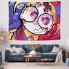 Vibrant Cartoon Wall Hanging Fabric  Creative Home Decor Tapestry