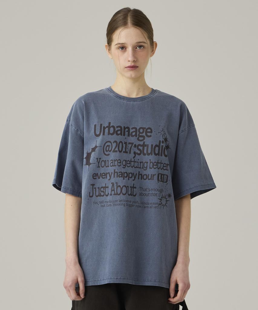 URBANAGE [2Pack] Just About Pigment Oversized Short Sleeve 4 Colors