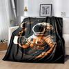 1 Stück Astronauten-Druck Leichte Flanelldecke, Bequeme und Warme Decke, für Camping Sofa Bett und Couch Büro, Geschenk
