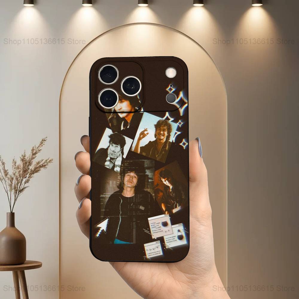 Singer V-Viktor T-TSOI For iPhone 13,16,11,14,17,12,15,Plus,Pro Max,XS,X,XR,SE,Mini,8,7,Phone Case Soft Silicone Black