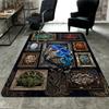 Gothic Shell Art Pattern Rug Floor Mat for Living Room or Bedroom Soft and Comfortable Carpet a Gift for Birthday and Holiday.