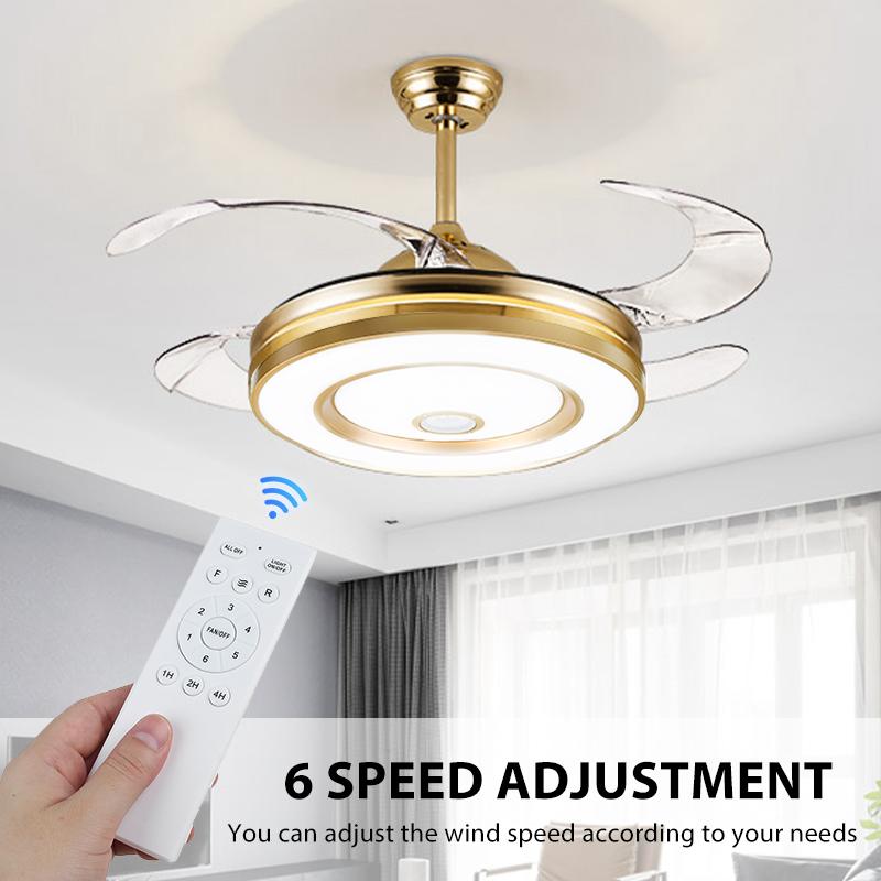 Modern Ceiling Fan Lights Lamps Remote Control 36 Inch App Gold Silver Led Lumiere Dining Room Bedroom Lighting 110 220v At Affordable S Free Real Reviews With Photos Joom Modern Ceiling Fan Lights Lamps, 36 Inch Ceiling Fan With Remote