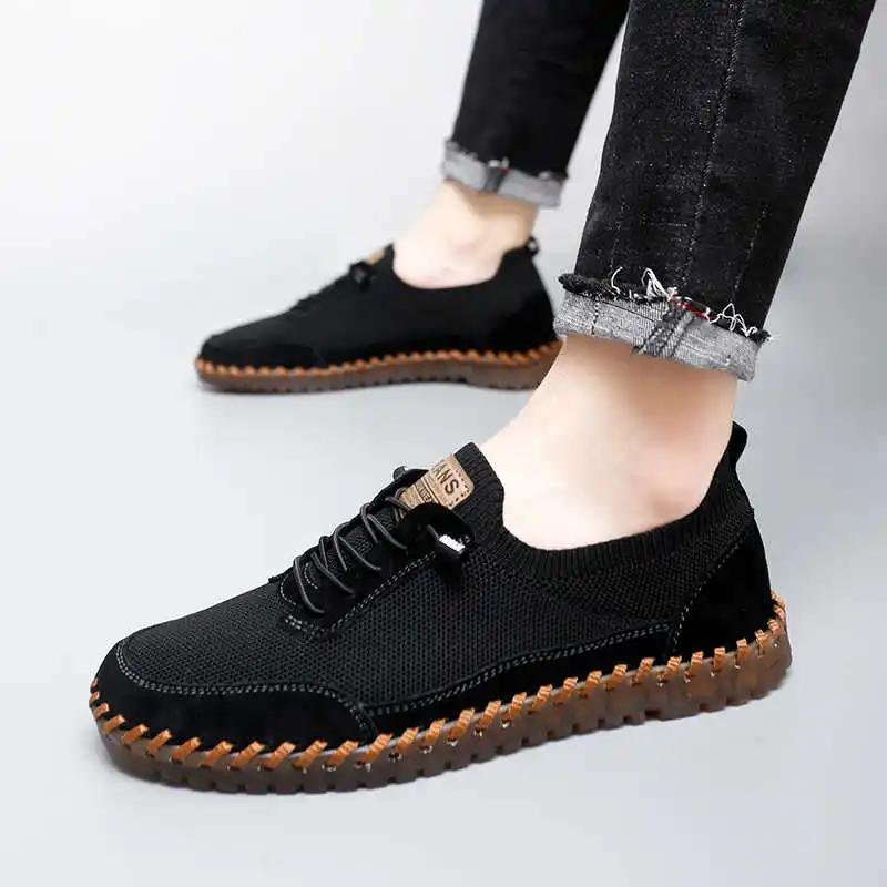 Fashion Short Elastic Laces Men's Sports Shoes Size 46 Casual Tennis For Men Sports Sneakers Men Red Loafers Basquet