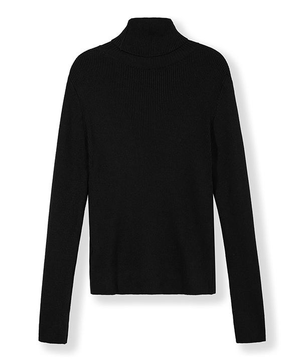 GREENBUTTER Soft Knit Turtleneck (Black)