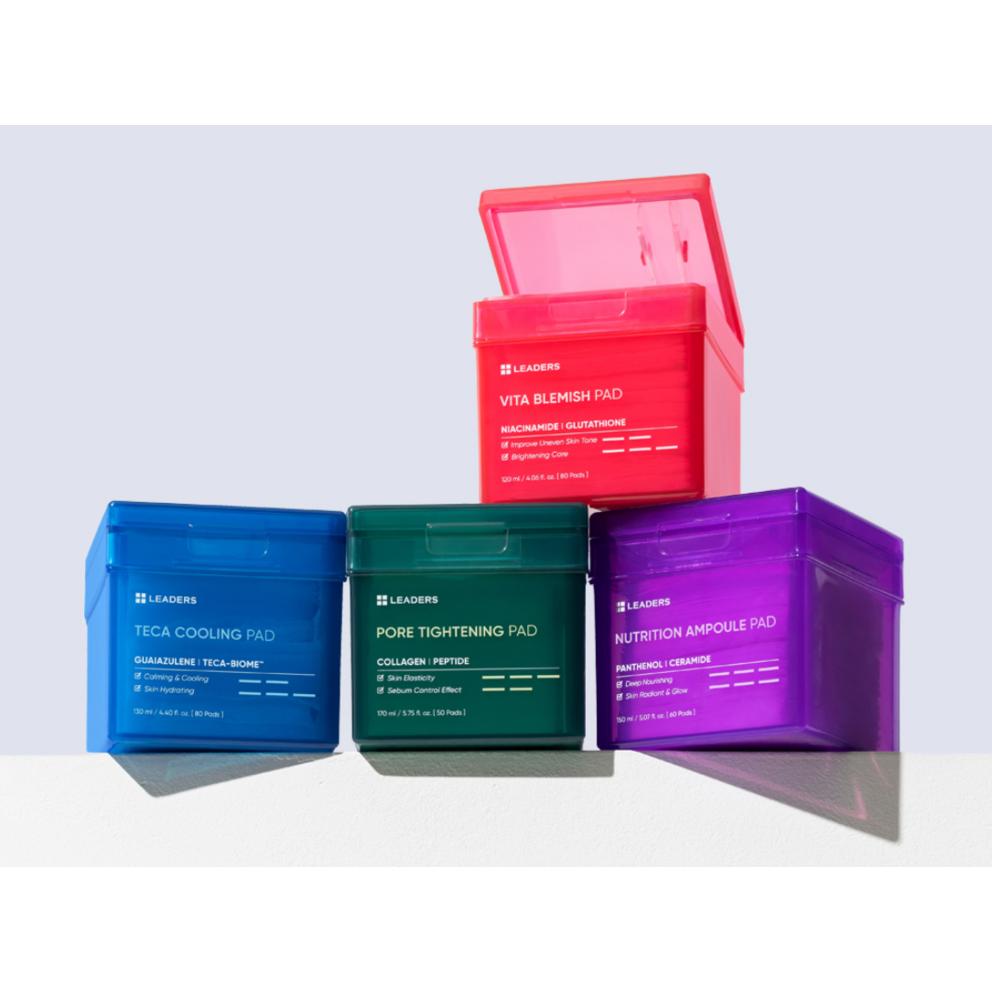 [Leaders Cosmetics] Kühlendes Beruhigungspad 130ml, 80 Stück
