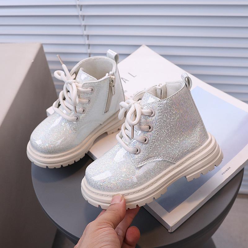 

Повседневные ботинки для девочек, удобные нескользящие ботинки с застежкой-молнией, подходят для путешествий в помещении и на открытом воздухе, для осеннего и зимнего сезонов 30 белый