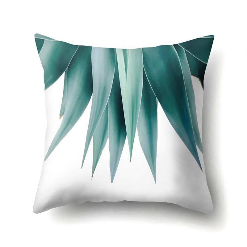 Polyester Pillowcase Nordic Plant Ins Style Flower Print Peach Leather Velvet Pillowcase