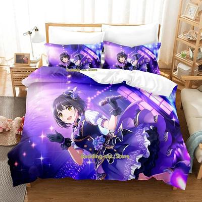 Takafuji Kako Bedding Set Single Twin Full Queen King Size Bed Set Adult Kid Bedroom Duvetcover Sets Anime Girls Bed