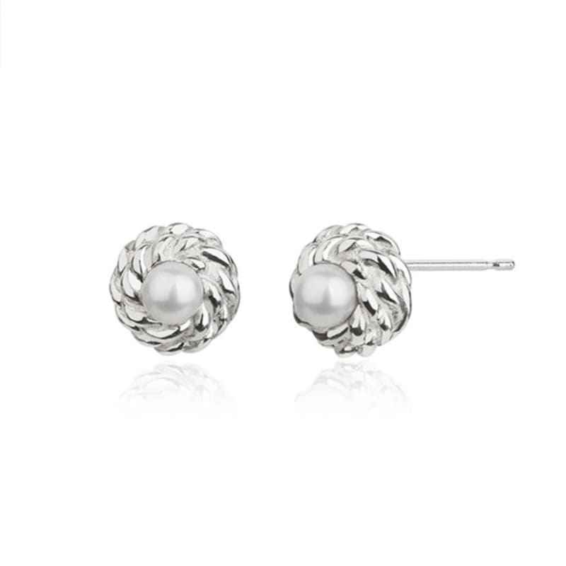 LUMIAH S THREAD SWIRL FRESHWATER PEARL earrings