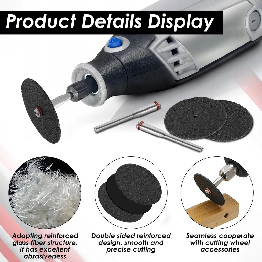 60PCS 32mm Mini Circular Saw Blade Set Sanding Grinding Wheel Cutting Disc for Dremel Accessories Metal Cutting Rotary Tools