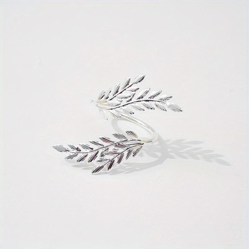 4pcs Restaurant Harvest Festival Golden Wheat Napkin Ring Thanksgiving Napkin Buckle Metal Napkin Ring