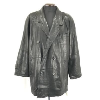 Nonchalantans Sheepskin Leather Coat Black Men's M(USED)