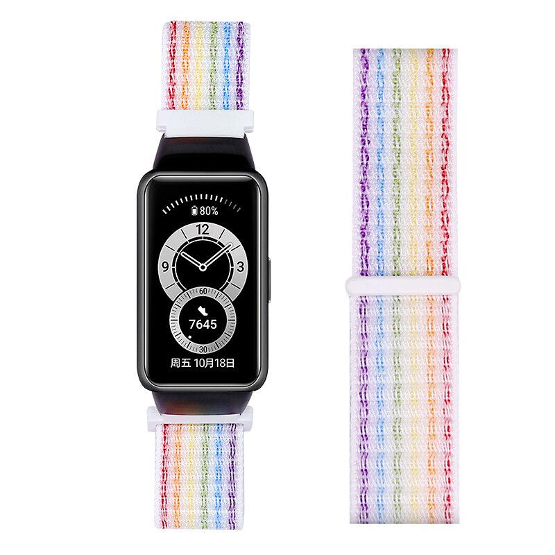 New Adjustable Nylon Strap for Huawei Band 6 Breathable 6NFC Replacement Accessories Bracelet for Honor Band 6 Wristband