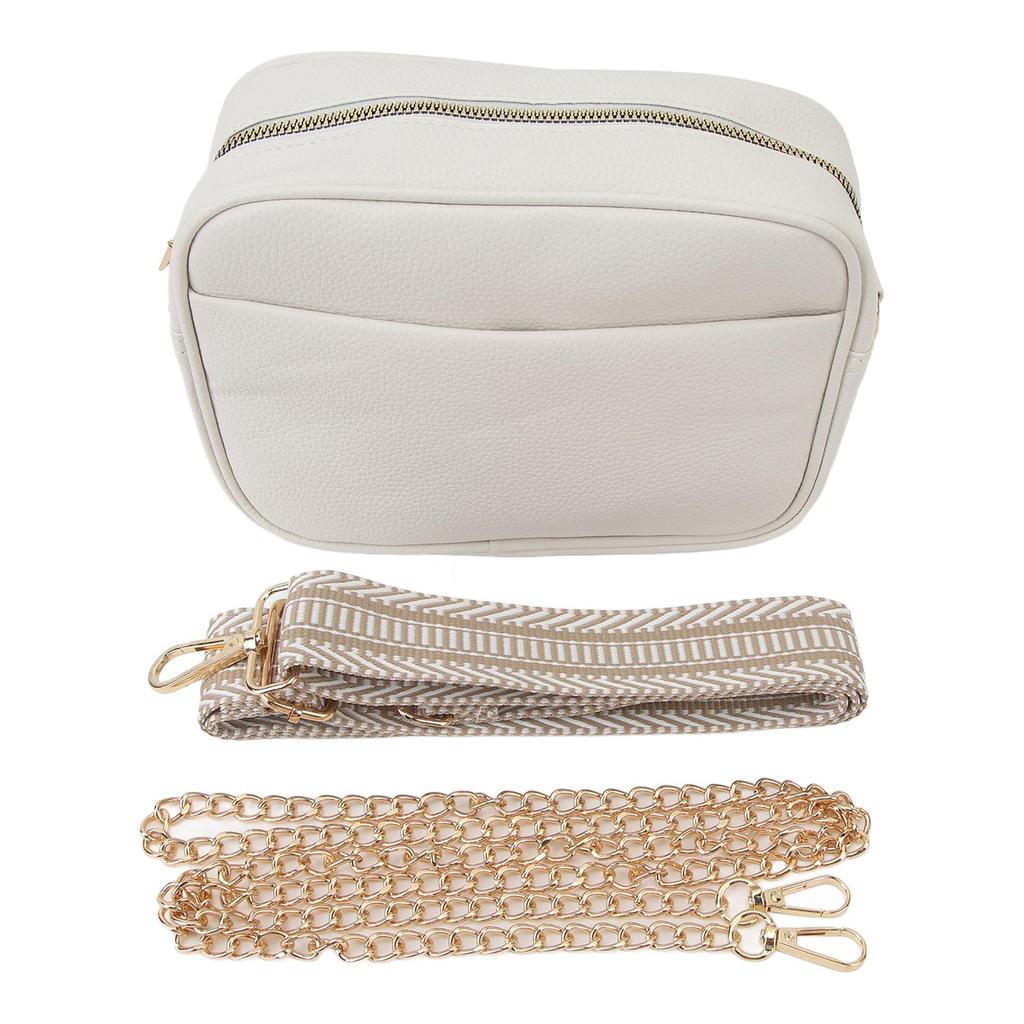 Shoulder Bag High End Trendy with Shoulder Strap Large Capacity Camera Bag for Shopping Travel White