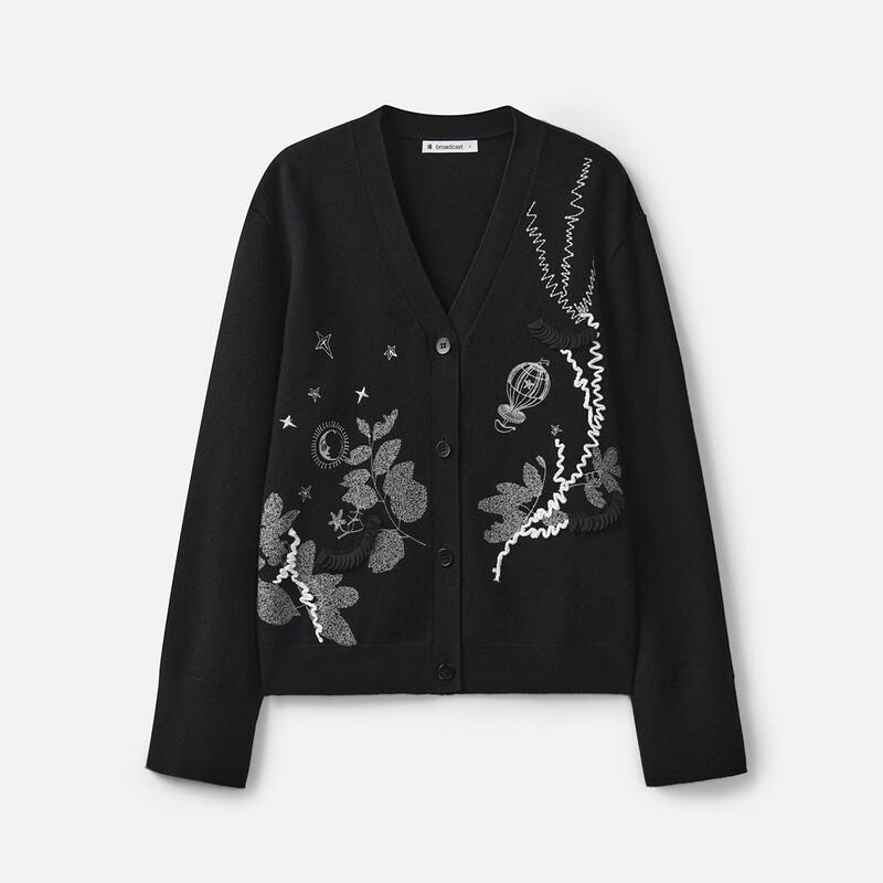 broadcast Women's Long Sleeve V-Neck Knit Cardigan